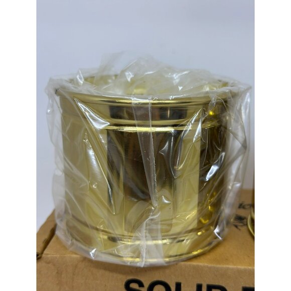 VTG Home Interiors Solid Bristol Brass & Copper 3.25" Decorative Container Pot - Picture 3 of 8